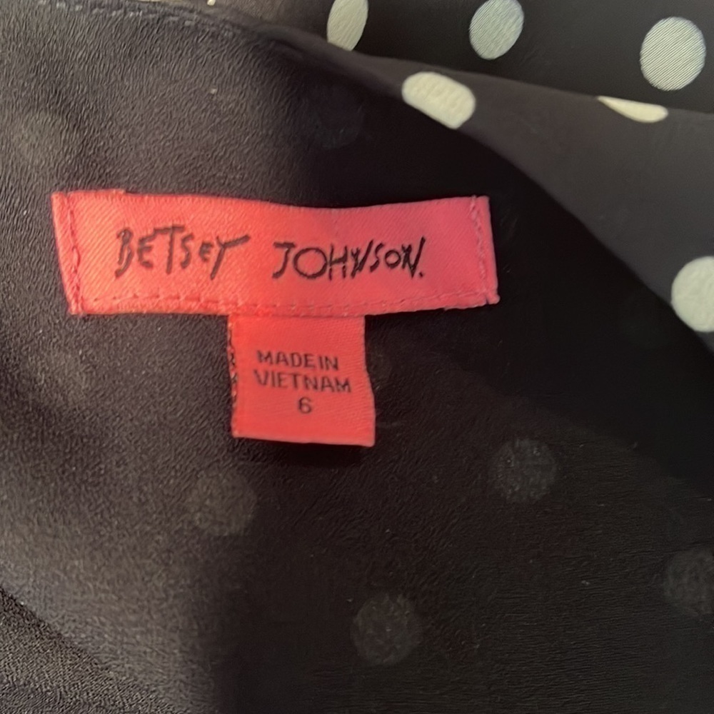 Betsy Johnson 🎈sale🎈blue dress with white polkadots - Picture 8 of 8